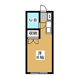 サンライフマンション 1Kの間取図画像