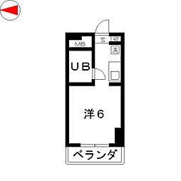 サンパレス南町 ワンルームの間取図画像