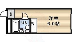 ファーストコート紫野 3階ワンルームの間取り