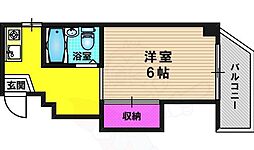 コーポマツモト 1階1Kの間取り