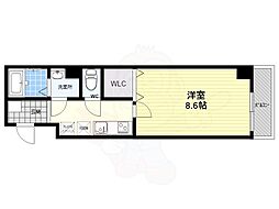 レゾナンス西陣 1階1Kの間取り