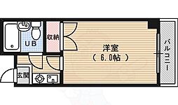 サン・ウエスト 1Kの間取図画像