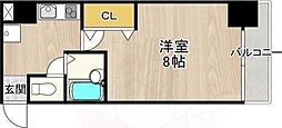 CITY SPIRE烏丸御池 6階1Kの間取り