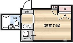 エクセレントビル夷川 1階1Kの間取り