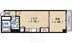 More七条 2階1LDKの間取り