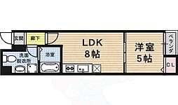 More Kawaramachi 3階1LDKの間取り