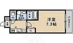 エスリード烏丸五条駅前 12階1Kの間取り
