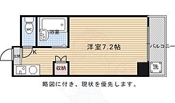 セントガーデン 6階1Kの間取り