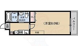 スクウェア・ワン 2階1Kの間取り
