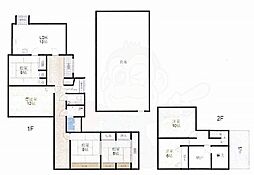 舞鶴市上安久貸家 1階6LDKの間取り