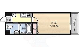 ディアネス西院 1階1Kの間取り