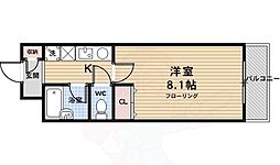 プレミール車道 4階1Kの間取り