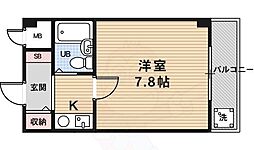 FLATS54 3階1Kの間取り