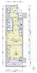 ベラジオ京都梅小路 4階1DKの間取り