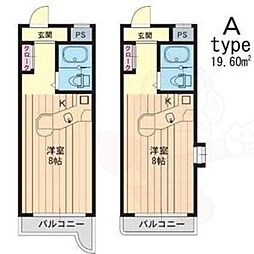 京都市営烏丸線 竹田駅 徒歩10分の賃貸マンション 4階1Kの間取り