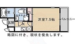 サイト京都西院 1階1Kの間取り