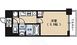 エスライズ京都河原町 11階1Kの間取り