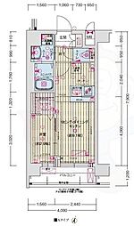 ソルテラス京都JUJO薫 3階1LDKの間取り