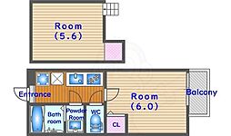 ロフティ智恵光院今出川 1階1SKの間取り