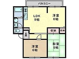 阪急京都本線 桂駅 徒歩5分の賃貸アパート 1階3LDKの間取り