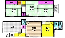 寺戸町南垣内貸家(57) 1階4DKの間取り