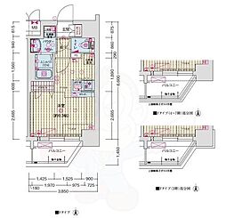 Asclaire京都西院 2階1Kの間取り