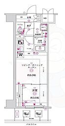 CREST TAPP 京都西京極 dex 7階1LDKの間取り