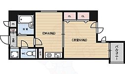 ライオンズマンション四条堀川第2 8階1DKの間取り