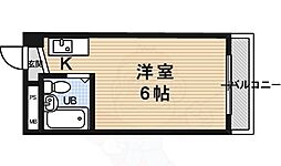 アルバドール山双 4階1Kの間取り