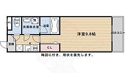 EXCEED西院 3階1Kの間取り