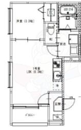 ハーモニーテラス花園寺ノ内町 3階1LDKの間取り