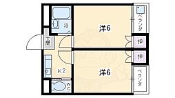 Stable西賀茂2 2Kの間取図画像