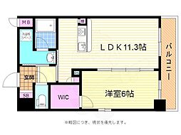 tissage塩小路 5階1LDKの間取り