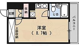 グレーシー西ノ京 1階1Kの間取り