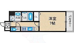 GREEN FOREST丹波口 2階1Kの間取り