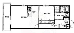 Comfy Court 五条西洞院 1LDKの間取図画像