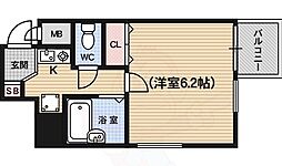 ベラジオ四条堀川 1Kの間取図画像