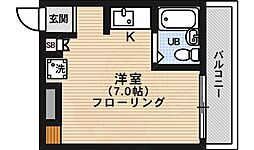 リエス東堀川 1Kの間取図画像