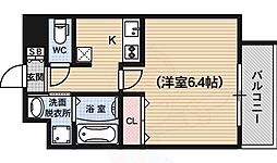 カスタリア京都西大路 1Kの間取図画像