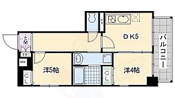 ベラジオ烏丸御池 2DKの間取図画像