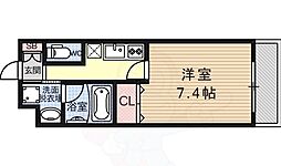 ベラジオ京都壬生イーストゲート 1Kの間取図画像