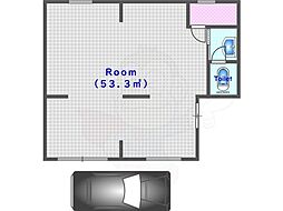 御池ハウス ワンルームの間取図画像
