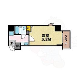 エスリード京都駅前 1Kの間取図画像