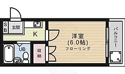 ラシャンブル 1Kの間取図画像