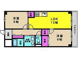 プルーリオン上桂 2LDKの間取図画像