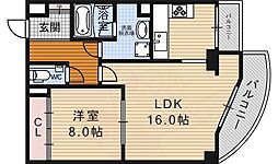 たけうちビル 1LDKの間取図画像