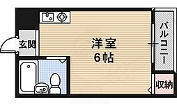 ウエストハウス 1Kの間取図画像