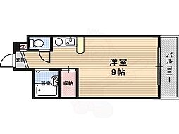 グランドールワタナベ ワンルームの間取図画像