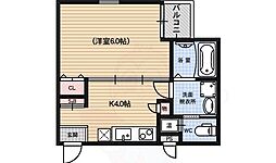 ウインドベル蘆刈山 1Kの間取図画像