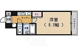 サンハウス御池 1Kの間取図画像